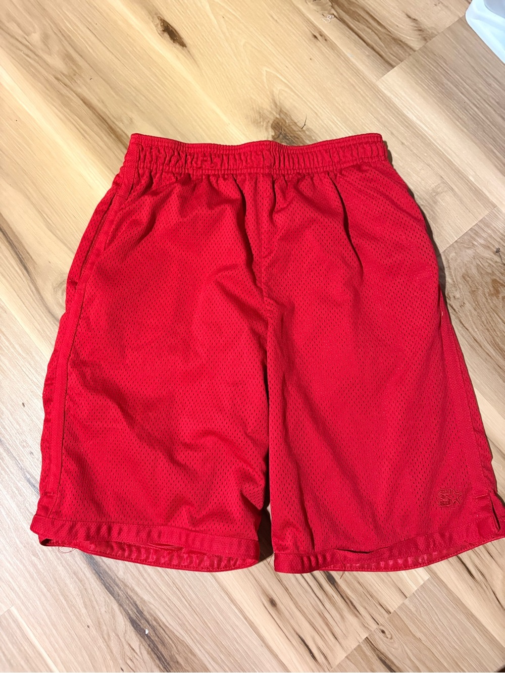Red Kids Mesh Athletic Shorts - Unbranded